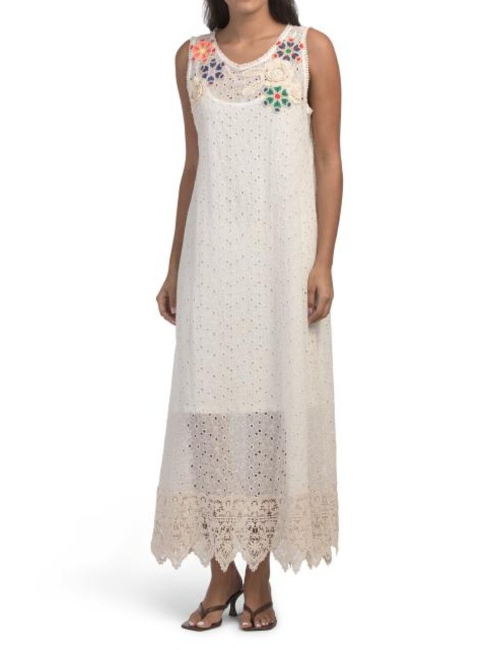 JOHNNY WAS Nydia Applique Dress - Picture 1 of 3